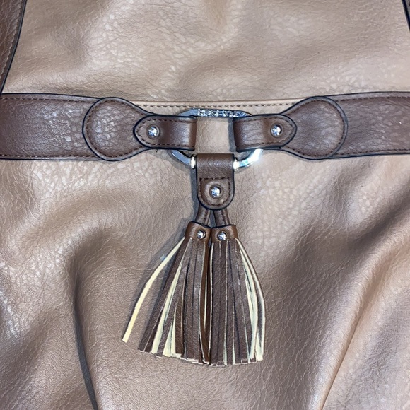 Rosetti Brown/Taupe/Black Tassel Shoulder Purse - Picture 2 of 16